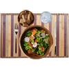 eurostile Tovagliette Americana bambù Rettangolo Tovaglietta Cucina da Tavola Colazione Pranzo Lavabili, Antiscivolo, Antimacchia, Resistenti al Calore, Set 2 Pezzi Tappeto Bamboo In Legno 30x45 cm (Marrone)