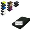Exklusiv Heimtextil Lenzuolo con angoli in spugna di alta qualità, 90-100 x 200 cm, colore: nero