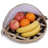 Szetosy, Cestino in bambù intrecciato a mano con copertura in rete, per coprire e servire il cibo, a prova di insetti, antipolvere, per pane, frutta e verdura, Bambù, Stile 4, Dia.30cm