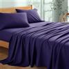 My Home Store Set di lenzuola con angoli per letto matrimoniale, 100% cotone egiziano 300 fili, qualità alberghiera, facile da pulire, set di biancheria da letto (blu navy (230 x 255 cm)
