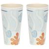 THUN, Set 2 Bicchieri in Melammina, Linea Mare da Amare, Set Bicchieri, Idea Regalo per la Cucina, 12.5 cm h