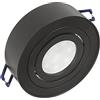 Maclean MCE462 B Faretto da incasso Spot light per LED alogena GU10 (Faretto rotondo- senza lamp., Nero)