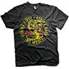 Cobra Kai Licenza Ufficiale Round Patch Uomo Maglietta (Nero), X-Large