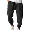 VIVICOLOR Pantaloni da Jogger di Lino di Cotone Maschile Pantaloni da Bagno in Spiaggia