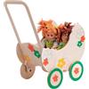 Dida - Carrozzina per Bambole Fiore: Passeggino in Legno per Bambole Piccole fino a 35 cm, Perfetto per Giochi di Ruolo di Bambini 2-4 Anni, Ideale per Piccole Mamme e Papà