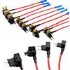 GUUZI 10Pack 4 Tipi ATO ATC ATM APM Portafusibili, Rubinetto per fusibili per circuito aggiuntivo per auto 12V, Rubinetti per fusibili Standard, Mini, Micro2 e a basso profilo, Fusibile a lama