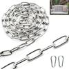 SWTYExt Catena Acciaio Inox Catene 1,5M φ4mm Catena Delimitazione Catenella Catena Antitaglio per Catena Antifurto Catena Bidoni Recinzione Dell'immondizia Sollevamento