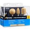 Kutzall Set di Frese Rotanti da 3 Pezzi - Albero da ¼, Grana Fine - Accessorio Falegnameria per Attrezzi Bosch, DeWalt, Makita, Milwaukee - Carburo di Tungsteno Strutturato