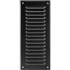Vent Systems - 125 x 300 cm (dimensioni apertura del condotto) in metallo nero, rettangolare, griglia di sfiato, deflettore di ventilazione, griglia integrata HVAC per bagno, casa, ufficio, cucina