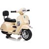 Tecnobike Shop Moto Elettrica per Bambini Piaggio Mini Vespa Small PX 6V - Mp3 - USB - Suoni - Luci Led (Crema)