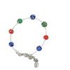 Sospiri Venezia Bracciale Donna 7 Perle in Vetro Diametro 8 mm Braccialetto Originale Vetro di Murano Gioiello Idea Regalo Made In Italy Certificato (Mix Verde Rosso Blu)