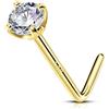 OUFER Body Piercing Piercing Naso Stud Jewellery 22G Nose Bar Gold Nose Piercing Jewellery 14K Gold L Shape Nose Stud Ring Nose Pin Bone Jewellery Nose Piercing