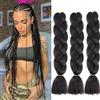 jooceebaby Extension Per Treccine Africane 24 Nero 3Pc Estensioni Dei Capelli Pre-allungato Jumbo Treccia Extension Capelli Fibra Sintetica Treccia Di Scatola Crochet Twist Braiding Hair Extension