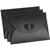 PATIKIL Regalo Biglietto Buste, 12pz Cuore Forma Chiusura Piccolo Regalo Biglietti Porta Mini Busta per Compleanni Matrimoni Feste Regali Biglietti Auguri, Nero