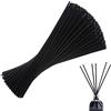 Wuzdy 200 Pezzi Bastoncino Diffusore, Bastoncini per Profumatori, Bastoncini in Legno di Rattan Naturale, Bastoncini per Diffusore a Bastoncini, per Casa, Ufficio, Albergo (25cm*3mm, Nero)