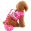 SELMAI Pettorina per cani di piccola taglia con volant a pois e pettorina per cani di piccola taglia con imbottitura in rete, anti-tiro, rosa, XL