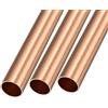 METALLIXITY 3pz Rame Tubo 20mm OD x 1mm Parete T x 100mm L Tubo Dritto | in Metallo, Tubo Tondo in Ottone, Senza Cuciture, per Casa Arredamento Macchinari Artigianato, fai da te