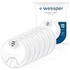 Wessper Filtri Acqua a Disc per Bottiglia, Filtro Compatibile con Wessper Activemax Triline 0,5 Litri e ION8 0,7 Litri, 1 Litro, 1,2 Litri, Filtro Carbone Acqua - 6 Pezzi