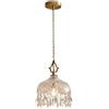 USMJQVZ 1 luci E14 francese vintage piccolo lampadario casa colonica regolabile in cristallo lampade a sospensione per sala da pranzo lampada a sospensione isola cucina