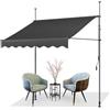 AXT SHADE Tenda da Sole a Bracci con Manovella 250cm Antracite,Tenda da Sole per Balcone Regolabile,Senza Forare,Protezione UV,impermeabile,Adatto per balconi,terrazze e giardini