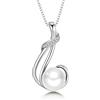 NONNYLLEI Collana di perle in argento Sterling placcato oro 18 per donna, compleanno, festa della mamma, matrimonio, Natale, San Valentino, lei