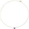 Breil, Collezione Candy, Collana Donna in Acciaio Lucido con Pietra Rodolite a Forma di Cuore, Pratica Chiusura Regolabile fino a 45 cm, Idee Regalo Donna