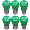 LUTW Lampadine Verde LED E27, 5W G45 Mini Lampadine Colorate, Equivalente 40W Lampadina, 450LM Non Dimmerablie Lampadina LED E27 Colorate per Festa Pub Prestazioni Decorazione Natalizia, 6 Pezzi