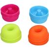 HERCHR mini tazze rotonde per muffin, 16 Pezzi silicone colori brillanti riutilizzabile Stampo per ciambelle, Ciambelle per cupcake antiaderenti Stampi per muffin, Stampo Mini Muffin per ciambella
