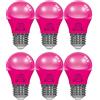 LUTW Lampadine Rosa LED E27, 5W G45 Mini Lampadine Colorate, Equivalente 40W Lampadina, 450LM Non Dimmerablie Lampadina LED E27 Colorate per Festa Pub Prestazioni Decorazione Natalizia, 6 Pezzi