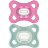 Mam Comfort Succhietto 2-6 Mesi Silicone Doppio Femmina Sicurezza e Comfort per Neonati