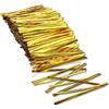 Bremorou 1000 pezzi Twist Ties Legacci Metallici per Sacchetti Oro Legacci per Sacchetti Clip per Sacchetti Strisce di Chiusura Strisce Leganti per Panetteria Sacchetti di Dolci Biscotti Cioccolato