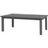 Tavolino per Esterni Rettangolare in Alluminio Effetto Legno, 100x60cm, Marrone