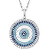 Engelsrufer Collana Womens Sterling Silver Zirconia_cubica - ERN-Eye-Zim