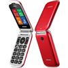 Brondi Stone+ - Telefono Cellulare Dual SIM Display 2.4 Batteria 800 mAh Fotocamera con Bluetooth colore Rosso - 10278082