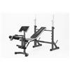 TOORX WBX-90 Panca per Pesistica con supporti per bilanciere, leg extension ed arm curl