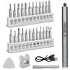 DTD Cacciavite Elettrico, 30 in 1 Set Cacciavite Elettrico di Precisione con 24 Punte Magnetiche, Set Cacciaviti Precisione per Telefoni, Computer, Giocattoli, Occhiali e altri Apparecchi Elettronic