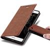 Cadorabo Custodia Libro per Huawei P8 LITE 2015 in BRUNO CAPPUCCINO - con Vani di Carte, Funzione Stand e Chiusura Magnetica - Portafoglio Cover Case Wallet Book Etui Protezione