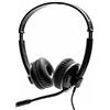 Nilox Cuffie On Ear con Microfono e Connessione USB, con Cancellazione del Rumore Supportata, Cavo 1.8m con Controllo del Volume, Imbottiture confortevoli Ø40mm, Archetto Regolabile, Plug&Play, Nero
