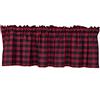 Betos Tenda da cucina corta Tenda da bistrot vintage Tende Cucina Country Motivo a Quadretti Tendine a Quadretti Buffalo Check tende corte per finestre piccol,Rosso e nero 130*41cm