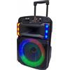 Majestic Cassa Wireless Bluetooth Audio Party Speaker a Trolley Potenza 240 Watt con Luci LED - 116104 BK FIRE T4