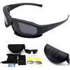 Kacepar Occhiali da sole sportivi polarizzati, X7 Occhiali protettivi tattici, Occhiali da sole esterni per corsa, ciclismo, sci, pesca, con 4 lenti intercambiabili