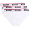 MOSCHINO Slip Tripack V1A1393 4300 0001 (IT, Testo, S, Regular, Regular, Bianco)