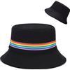 Malaxlx Cappello da pescatore, cappello da spiaggia, cappello da pesca per donne e uomini, da viaggio, reversibile, doppio lato, da pescatore, Fiore nero., taglia unica