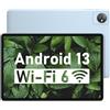 Blackview WIFI 6 Android 13 Blackview Tablet 10,1 Pollici, Tab 70 Wifi Tablet PC 6+64GB(2TB TF), 3 Telecamere/Bluetooth 5.0/6580mAh,1280*800 HD+ IPS/Widevine L1/Google GMS/Type-C/OTG/2 Anni Garanzia-Blu