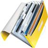 Leitz Cartella progetti A4 a soffietto, Capacità fino a 250 fogli A4 in 6 scomparti, Chiusura a elastico, Polipropilene, Giallo, Gamma WOW, 45890016