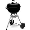 WEBER Barbecue a Carbonella Carbone BBQ da Giardino Esterno in Acciaio ø 47 cm / 97h cm con Coperchio e Ruote colore Nero - 13101004