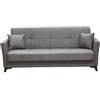 CAPALDO Divano Prontoletto 3 Posti 210x88x82 Loren Velluto Tortora