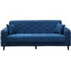 CAPALDO Divano Prontoletto 3 Posti 225x85x84 Melisa Velluto Blu