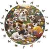 Iconic Puzzles - Cagnolini in Giardino, puzzle in legno 100% sostenibile, Regali per Bambini e Adulti, taglia S, 200 Pezzi
