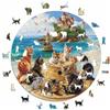 Iconic Puzzles - Gattini al Mare, puzzle in legno 100% sostenibile, Regali per Bambini e Adulti, taglia M, 350 Pezzi